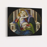 Tender Madonna and Child Roundel Renaissance Religious Canvas Wall Art Print Decor Picture Ready to Hang