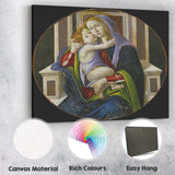 Tender Madonna and Child Roundel Renaissance Religious Canvas Wall Art Print Decor Picture Ready to Hang