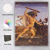 Archangel Michael Defeating Dragon Mythological Renaissance Canvas Wall Art Print Decor Picture Ready to Hang