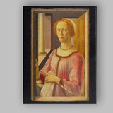 Elegant Renaissance Lady Portrait in Pink Dress Classical Canvas Wall Art Print Decor Picture Ready to Hang