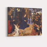 Adoration of the Christ Child with Angels and Shepherds Renaissance Canvas Wall Art Print Decor Picture Ready to Hang