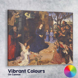 Adoration of the Christ Child with Angels and Shepherds Renaissance Canvas Wall Art Print Decor Picture Ready to Hang