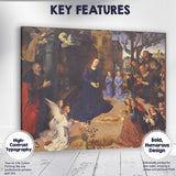 Adoration of the Christ Child with Angels and Shepherds Renaissance Canvas Wall Art Print Decor Picture Ready to Hang