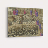 Medieval Dante Inferno Hellscape With Demons And Tormented Souls Canvas Wall Art Print Decor Picture Ready to Hang