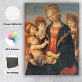 Renaissance Madonna And Child With Angels Sacred Portrait Canvas Wall Art Print Decor Picture Ready to Hang