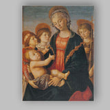 Renaissance Madonna And Child With Angels Sacred Portrait Canvas Wall Art Print Decor Picture Ready to Hang