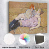Post Impressionist Women Reclining on Cushions Soft Pastel Portrait Canvas Wall Art Print Decor Picture Ready to Hang