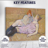 Post Impressionist Women Reclining on Cushions Soft Pastel Portrait Canvas Wall Art Print Decor Picture Ready to Hang