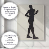 Minimalist Black Silhouette Figure Contemporary Portrait Canvas Wall Art Print Decor Picture Ready to Hang