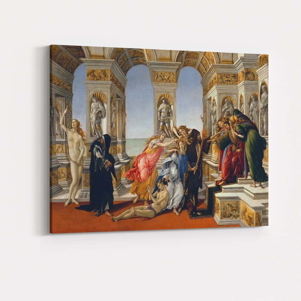 Renaissance Allegorical Court Scene with Classical Architecture Canvas Wall Art Print Decor Picture Ready to Hang