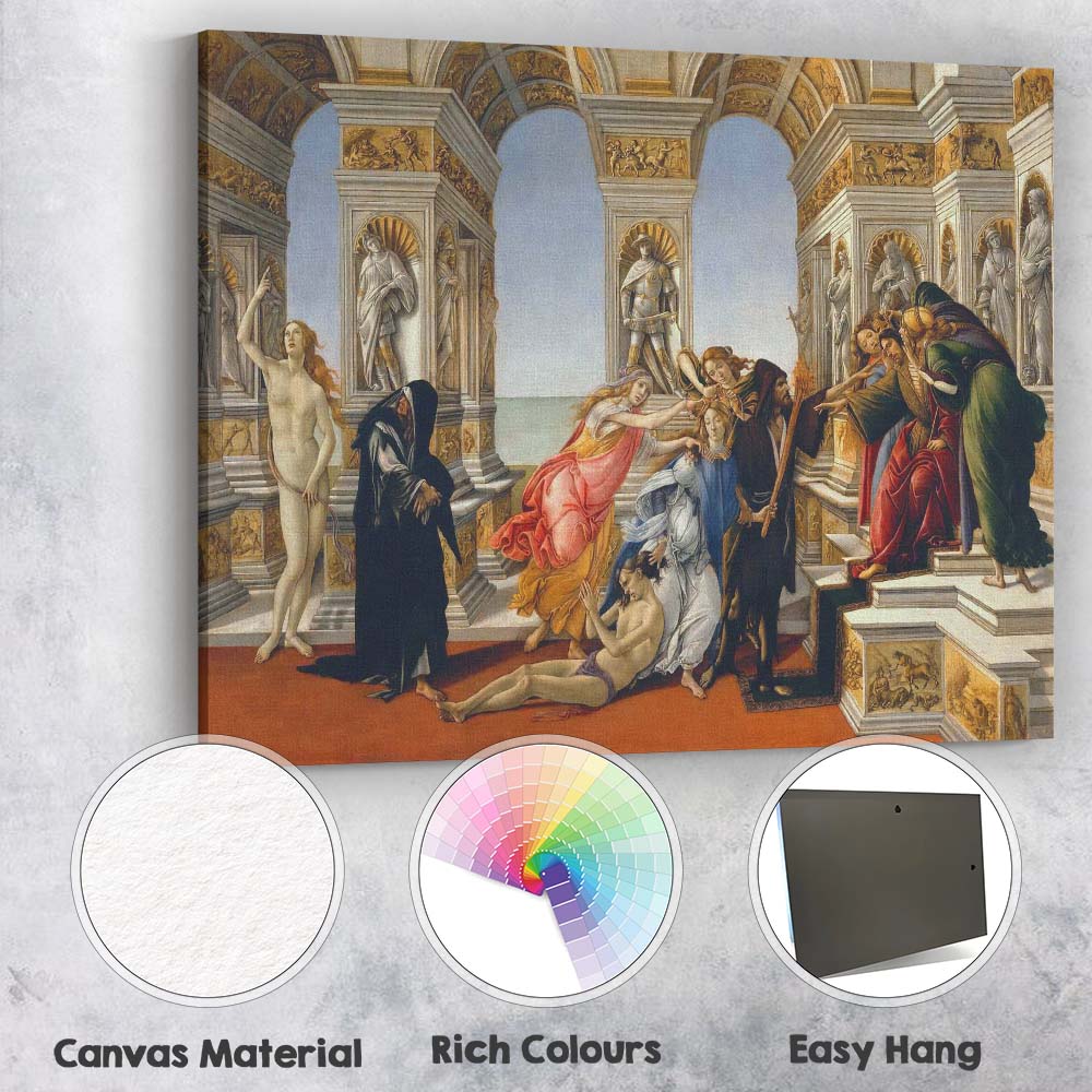 Renaissance Allegorical Court Scene with Classical Architecture Canvas Wall Art Print Decor Picture Ready to Hang