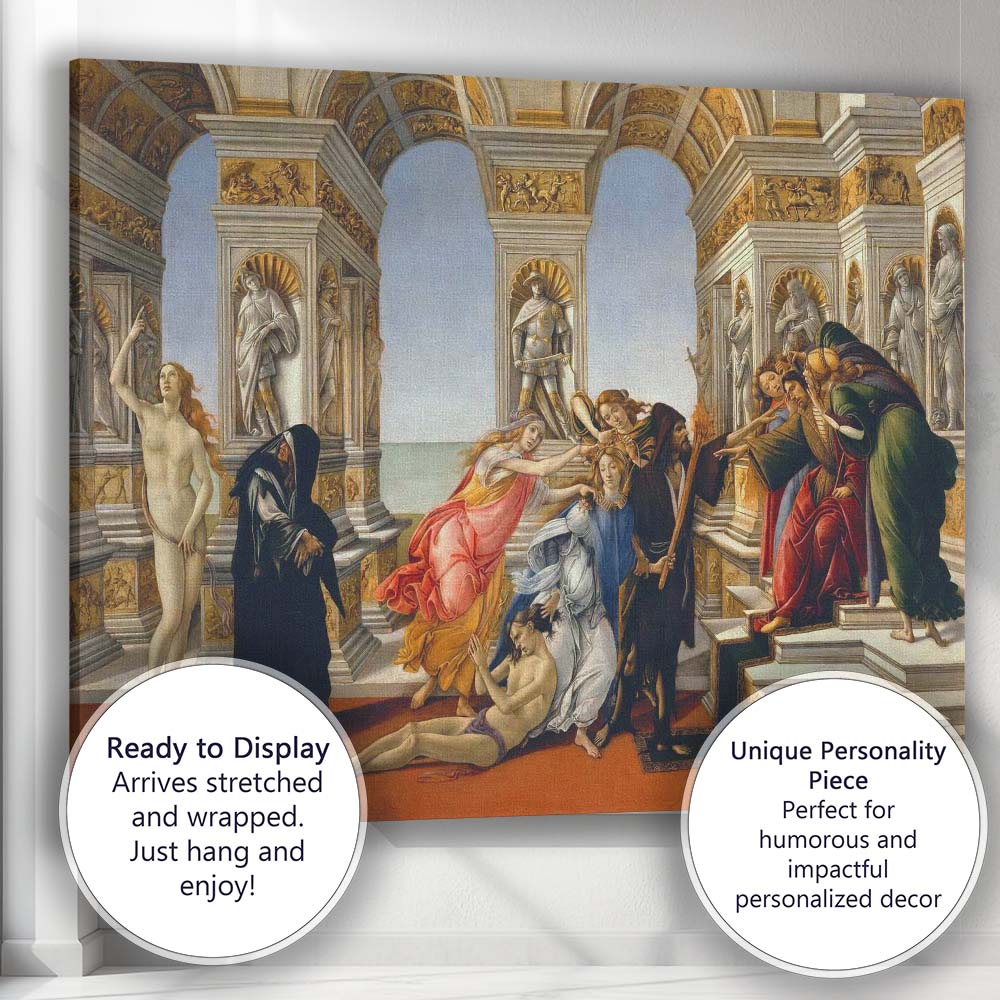 Renaissance Allegorical Court Scene with Classical Architecture Canvas Wall Art Print Decor Picture Ready to Hang