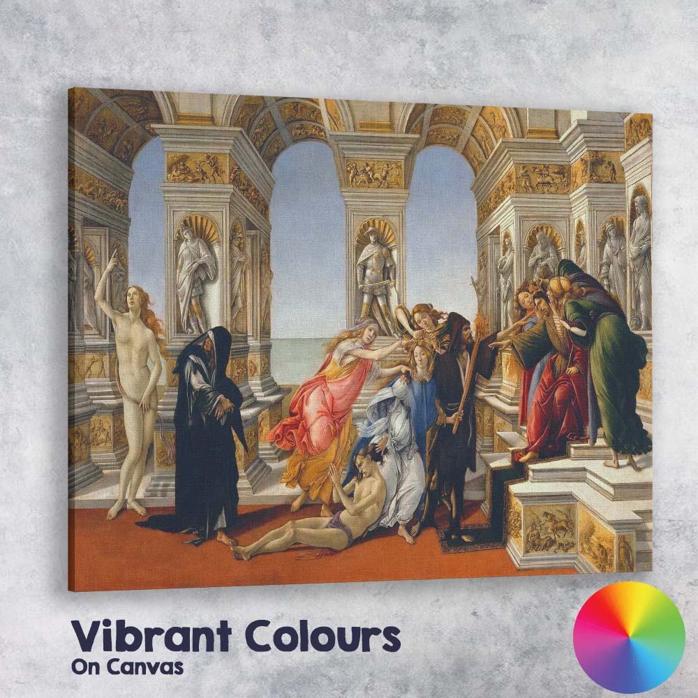 Renaissance Allegorical Court Scene with Classical Architecture Canvas Wall Art Print Decor Picture Ready to Hang