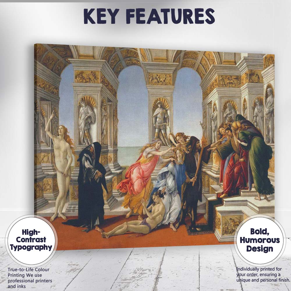Renaissance Allegorical Court Scene with Classical Architecture Canvas Wall Art Print Decor Picture Ready to Hang