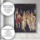 Renaissance Mythological Spring Dance Woodland Figure Painting Canvas Wall Art Print Decor Picture Ready to Hang