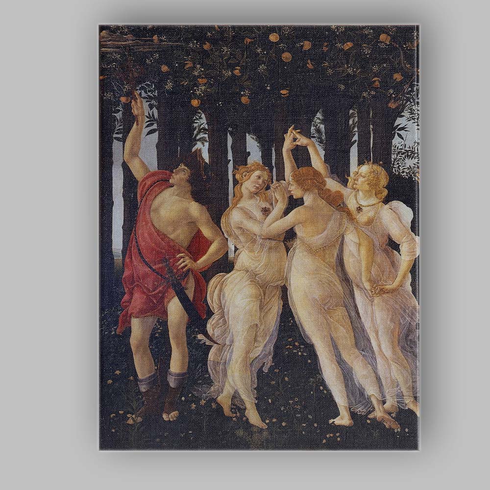 Renaissance Mythological Spring Dance Woodland Figure Painting Canvas Wall Art Print Decor Picture Ready to Hang