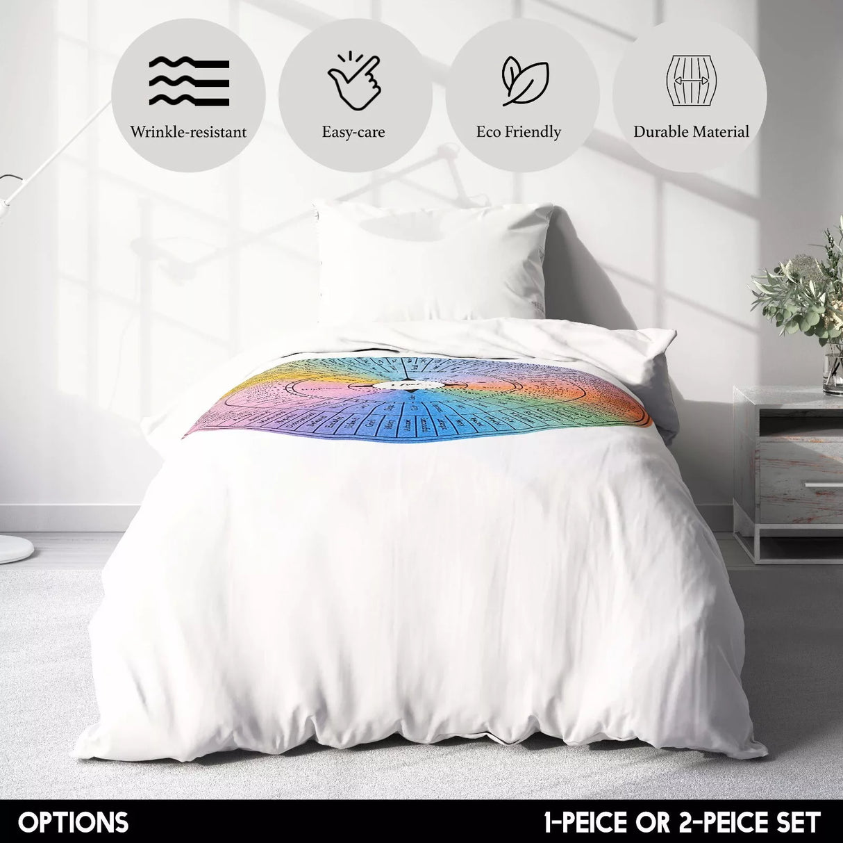 Emotion Wheel Duvet Cover