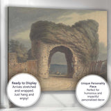 Rustic Stone Archway Country Lane Watercolour Landscape Canvas Wall Art Print Decor Picture Ready to Hang