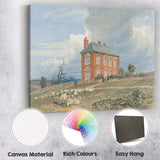 Traditional Red Brick Manor House Sheep Pasture Watercolour Canvas Wall Art Print Decor Picture Ready to Hang