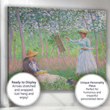 Impressionist Female Artist Painting Woodland Garden Scene Canvas Wall Art Print Decor Picture Ready to Hang