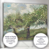 Blossoming Orchard Tree Spring Countryside Figure Painting Canvas Wall Art Print Decor Picture Ready to Hang