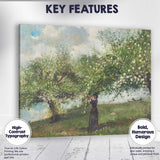 Blossoming Orchard Tree Spring Countryside Figure Painting Canvas Wall Art Print Decor Picture Ready to Hang