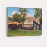 Rustic Farmyard Barn Poultry Country Homestead Painting Canvas Wall Art Print Decor Picture Ready to Hang