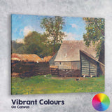 Rustic Farmyard Barn Poultry Country Homestead Painting Canvas Wall Art Print Decor Picture Ready to Hang