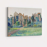 Historic Manor House Garden Estate Watercolour Architecture Canvas Wall Art Print Decor Picture Ready to Hang