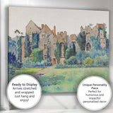 Historic Manor House Garden Estate Watercolour Architecture Canvas Wall Art Print Decor Picture Ready to Hang