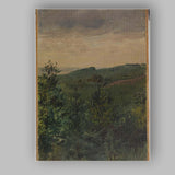 Misty Pine Forest Hillside Atmospheric Landscape Painting Canvas Wall Art Print Decor Picture Ready to Hang