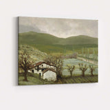 Tranquil Valley Farmhouse Spring Countryside Landscape Canvas Wall Art Print Decor Picture Ready to Hang