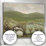 Tranquil Valley Farmhouse Spring Countryside Landscape Canvas Wall Art Print Decor Picture Ready to Hang