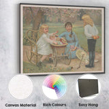 Victorian Children Blossom Garden Nursery Scene Canvas Wall Art Print Decor Picture Ready to Hang