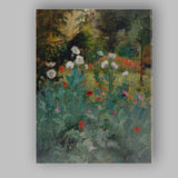 Impressionist Wildflower Meadow Poppy Garden Floral Painting Canvas Wall Art Print Decor Picture Ready to Hang