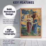Symbolist Figures Draped Women Decorative Art Nouveau Painting Canvas Wall Art Print Decor Picture Ready to Hang