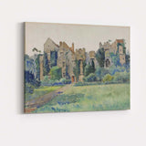 Historic Manor House Garden Watercolour Architectural Landscape Canvas Wall Art Print Decor Picture Ready to Hang