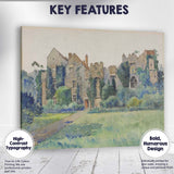 Historic Manor House Garden Watercolour Architectural Landscape Canvas Wall Art Print Decor Picture Ready to Hang