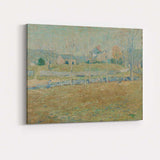 Pastel Countryside Farmhouse Stream Landscape Impressionist Painting Canvas Wall Art Print Decor Picture Ready to Hang