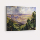 Panoramic Mountain Valley Vista Dramatic Sky Landscape Painting Canvas Wall Art Print Decor Picture Ready to Hang