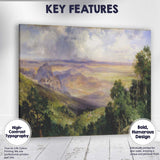 Panoramic Mountain Valley Vista Dramatic Sky Landscape Painting Canvas Wall Art Print Decor Picture Ready to Hang