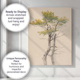 Delicate Botanical Tree Study Watercolour Nature Illustration Canvas Wall Art Print Decor Picture Ready to Hang