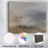Dramatic Stormy Coast Shipwreck Rescue Maritime Painting Canvas Wall Art Print Decor Picture Ready to Hang