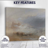 Dramatic Stormy Coast Shipwreck Rescue Maritime Painting Canvas Wall Art Print Decor Picture Ready to Hang