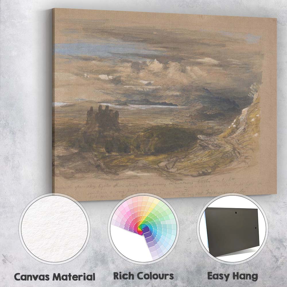 Atmospheric Mountain Valley Study Dramatic Sky Landscape Canvas Wall Art Print Decor Picture Ready to Hang
