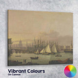 Victorian London River Thames Harbour Maritime Cityscape Canvas Wall Art Print Decor Picture Ready to Hang