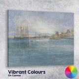 Dutch Golden Age Naval Fleet Seascape Maritime Oil Painting Canvas Wall Art Print Decor Picture Ready to Hang