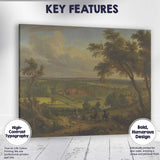 Golden Country Estate With Horse Riders Pastoral Landscape Painting Canvas Wall Art Print Decor Picture Ready to Hang