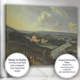 Panoramic River Estate With Sailing Boats Countryside Vista Painting Canvas Wall Art Print Decor Picture Ready to Hang