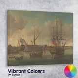 Georgian Dockyard Warships Maritime Harbour Scene Traditional Marine Painting Canvas Wall Art Print Decor Picture Ready to Hang